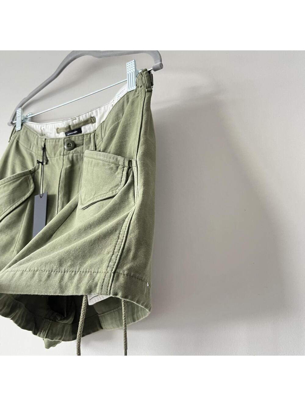 NWT ~ R13 Marianne Cargo Short in Olive Sateen Size 26 - Picture 3 of 11